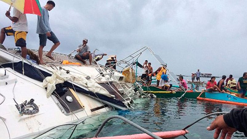 El cuerpo del alemán fue encontrado en el mar de Filipinas. Foto: Policía de Barobo