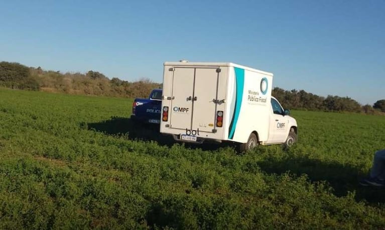 El cuerpo estaba boca abajo a unos 100 metros del ingreso al predio.