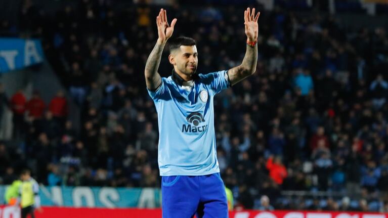 El Cuti Romero fue a ver el partido de Belgrano ante Godoy Cruz.