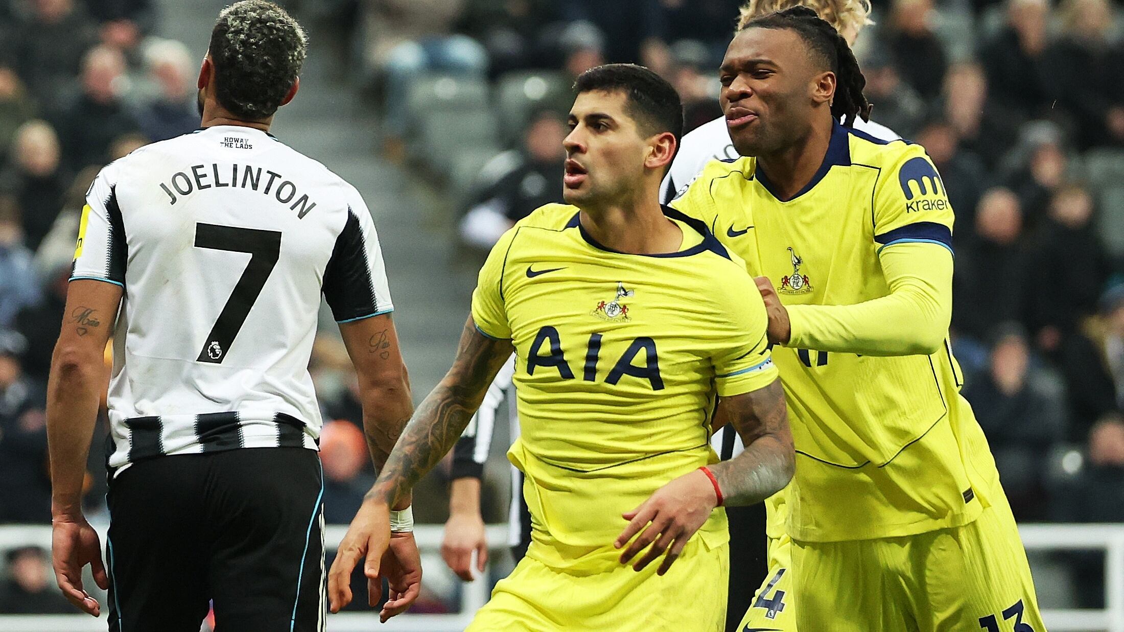 El Cuti Romero metió un doblete en el empate 2 a 2 del Tottenham ante el Newcastle.