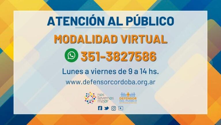 El Defensor del Pueblo atiende con modalidad virtual