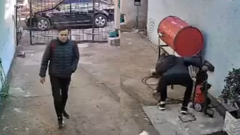 El delincuente aprovechó un descuido y se robó una hidrolavadora.