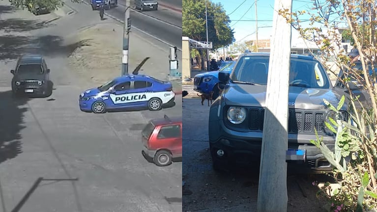 El delincuente chocó la camioneta y fue detenido en Villa El Libertador.
