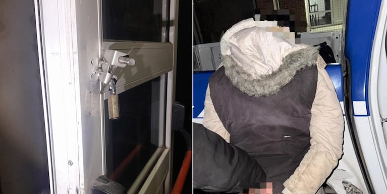 El delincuente fue atrapado dentro de la escuela.