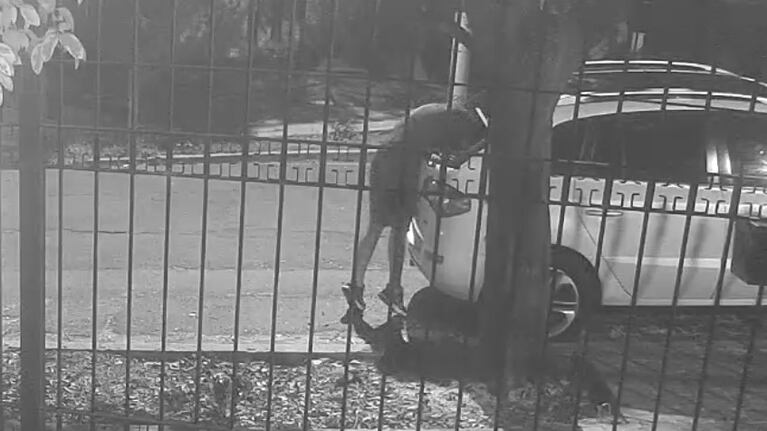 El delincuente sacó la cubierta en pocos segundos.