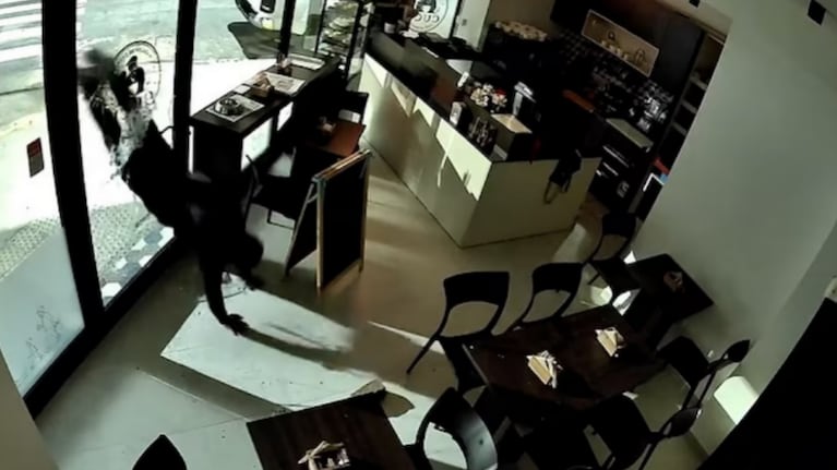 El delincuente se llevó la caja registradora del negocio.