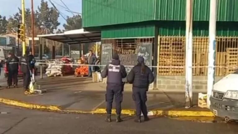 El depósito al que intentó ingresar el delincuente fallecido.