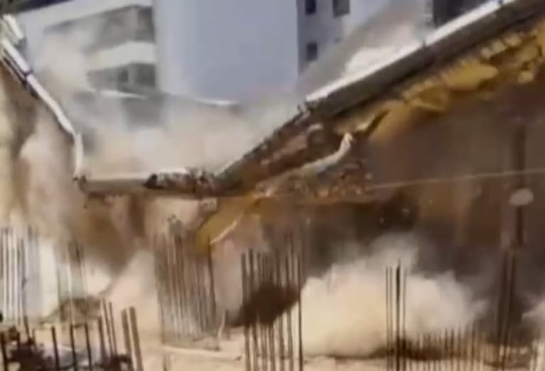 El derrumbe fue de gran magnitud.