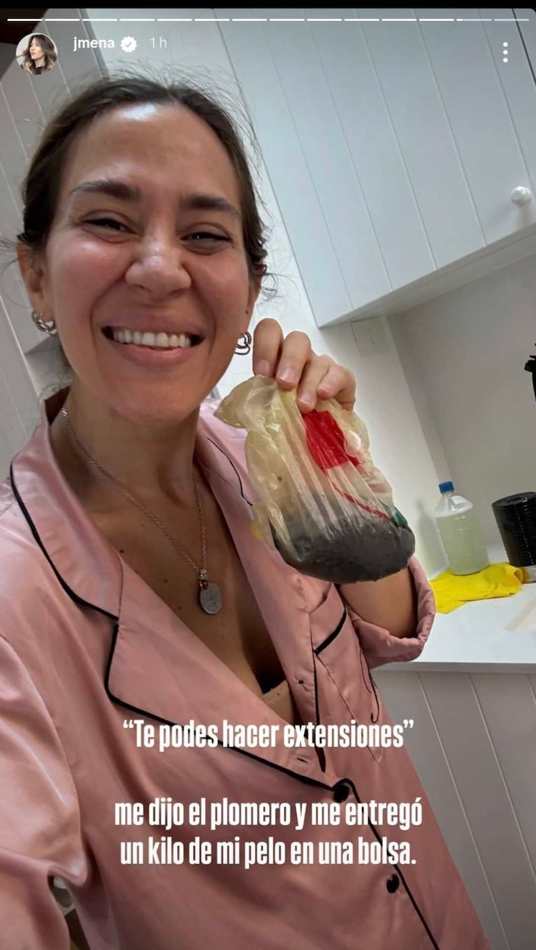 El desagradable hallazgo que hizo un plomero en el baño de Jimena Barón