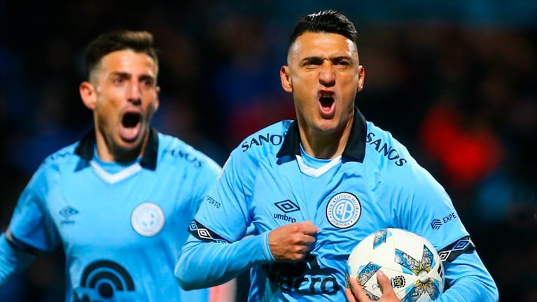 El desahogo de Matías Suárez en el grito de gol.