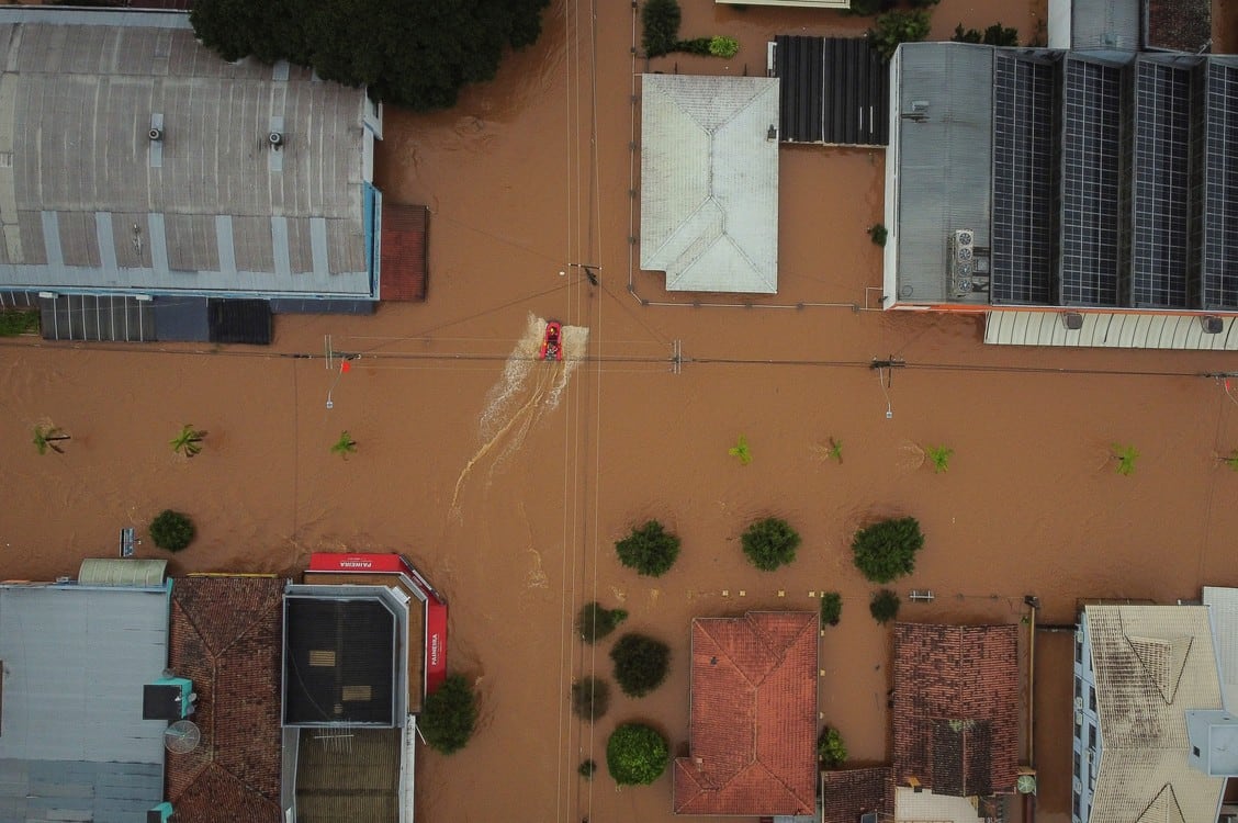 El desastre causado por el agua en Sao Sebastiao do Caí.