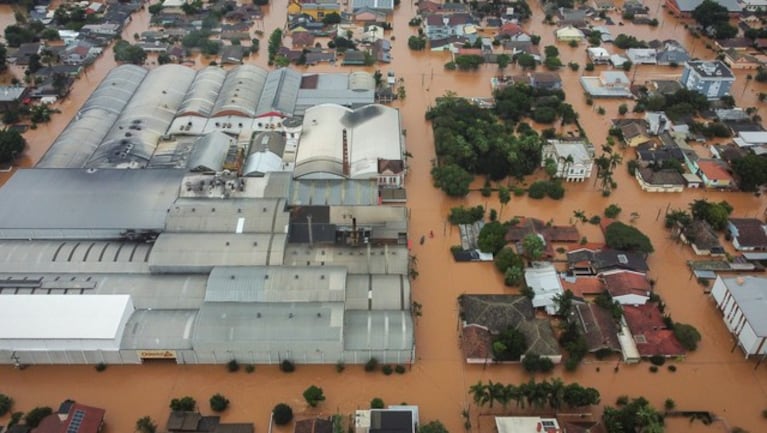 El desastre causado por el agua en Sao Sebastiao do Caí, en el sur de Brasil.