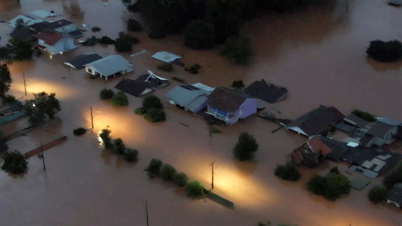 El desastre por las lluvias en el sur de Brasil.