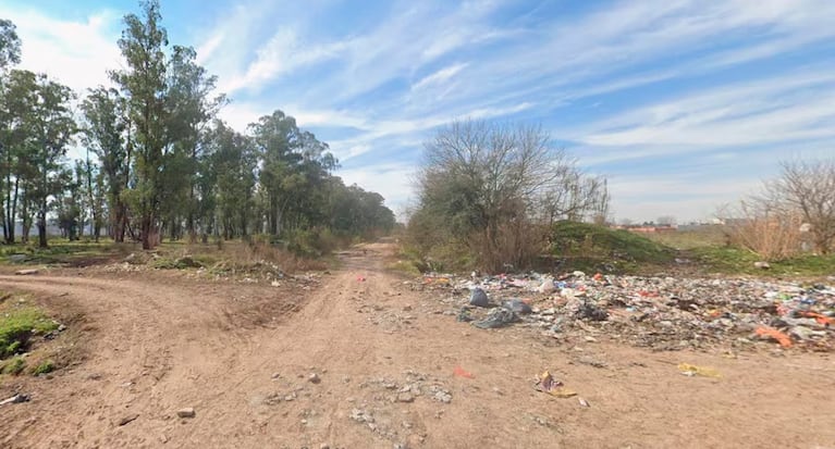 El descampado donde encontraron asesinado al Francés Viarnes. Foto: Infobae.