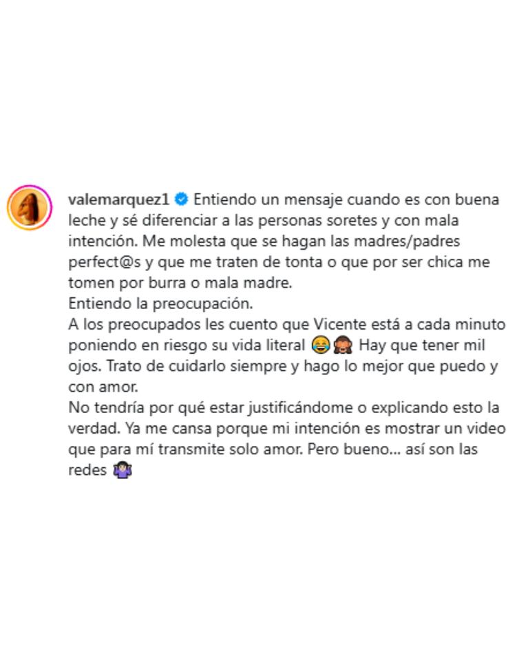 El descargo de la cuartetera tras los comentarios de sus seguidores.