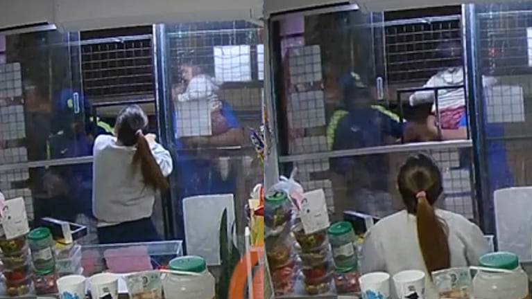 El desesperante momento del robo en un kiosco de Villa el Libertador.