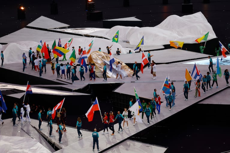 El desfile de las delegaciones en el Stade de France. REUTERS/Anushree Fadnavis