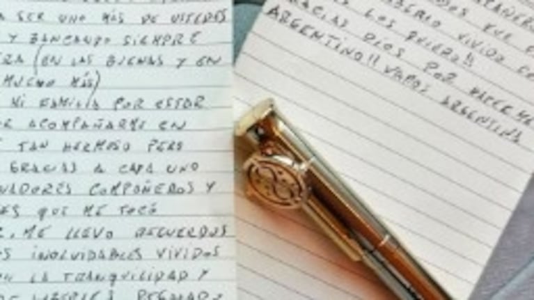 El detalle de la lapicera con la que Messi escribió la carta para despedirse de la Selección Argentina.