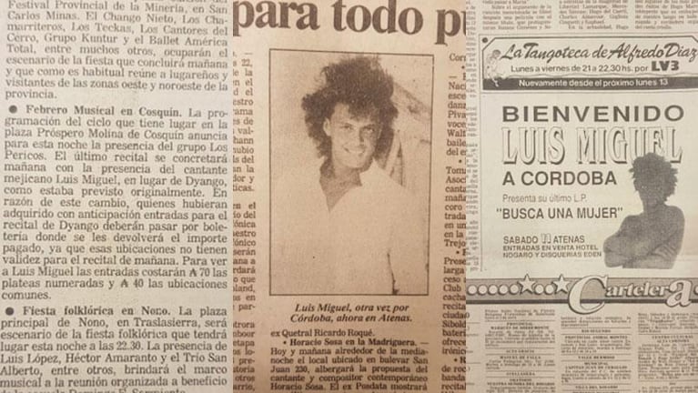 El día que Luis Miguel cantó en la Plaza Próspero Molina 