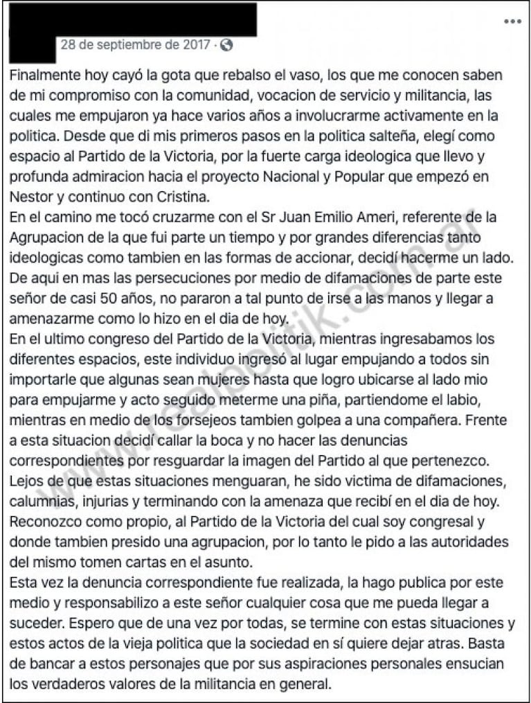 El diputado Juan Ameri había sido denunciado por acosar a una menor: las pruebas