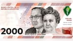 El diseño del billete de 2 mil pesos. 