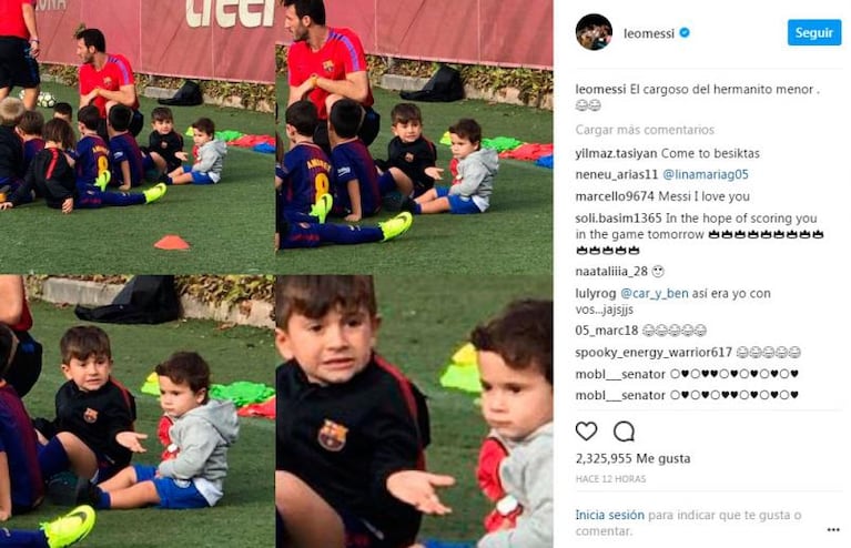 El divertido viral de Messi: convirtió en meme a sus hijos