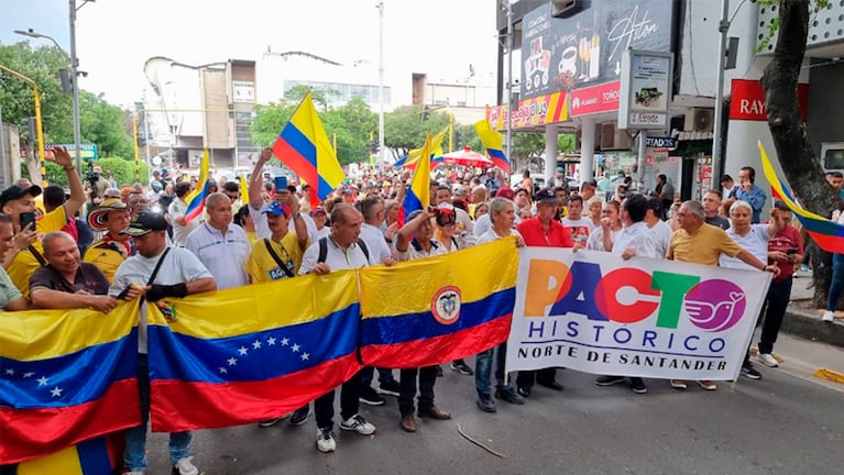 El Doce en la frontera Colombia-Venezuela: movilización en las calles en contra de Trump