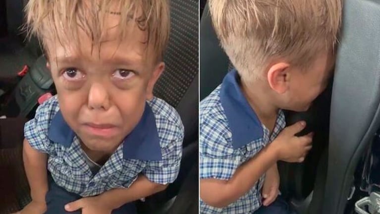 El dolor del niño tras salir del colegio. / Foto: Captura de video