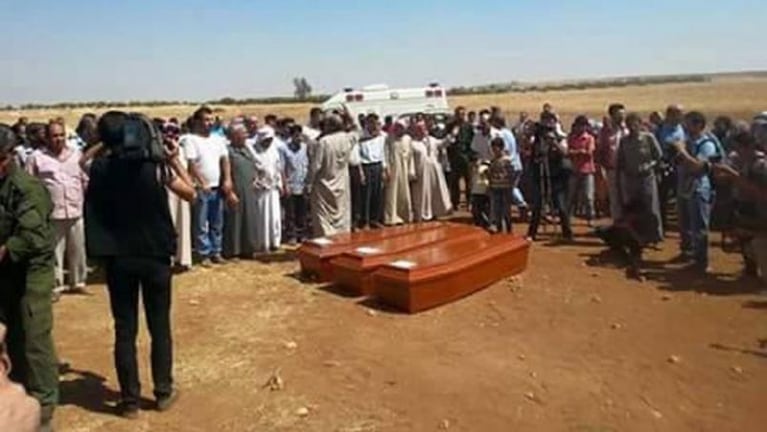 El doloroso entierro de Aylan, su hermano y su mamá en Siria