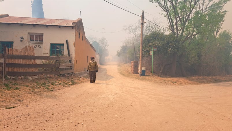 El drama del fuego en el norte de Punilla.