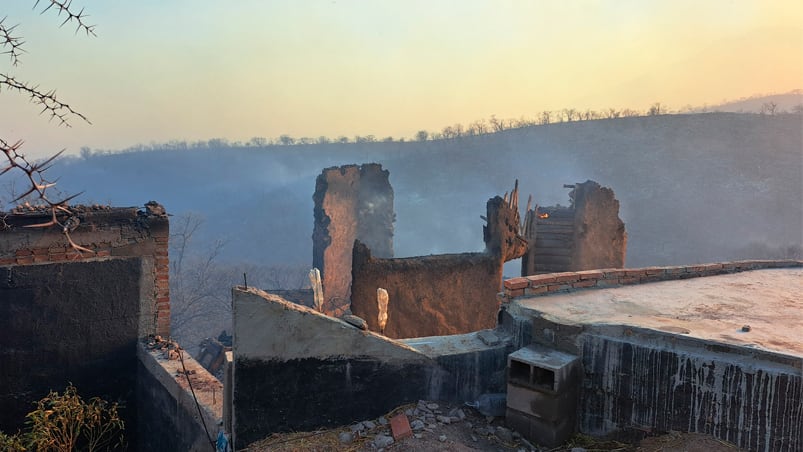 El drama del fuego en el norte de Punilla.