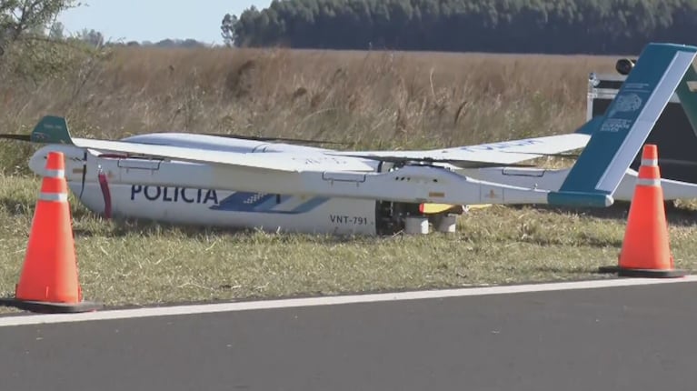 El drone usado en la búsqueda de Loan. (Captura: TN)