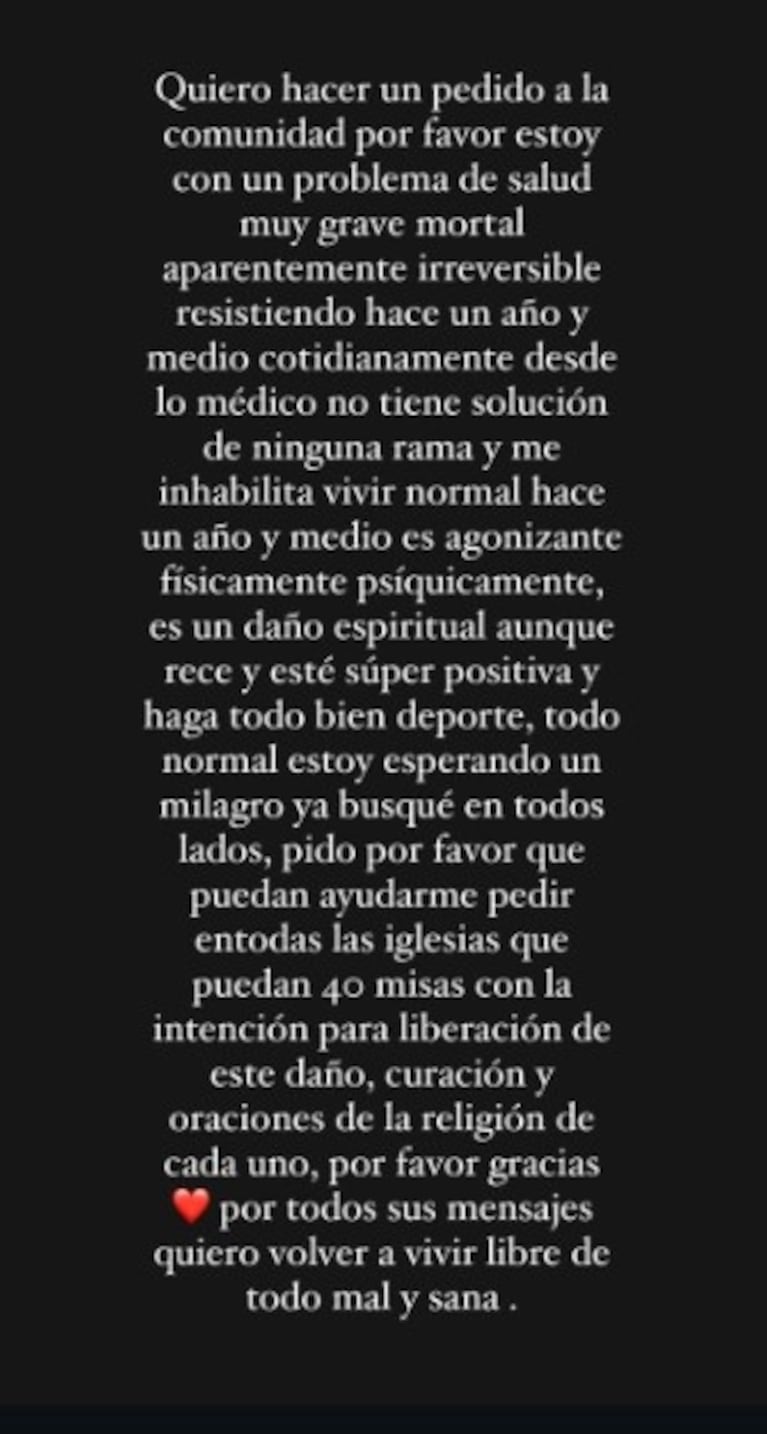 El duro mensaje de Militta Bora.