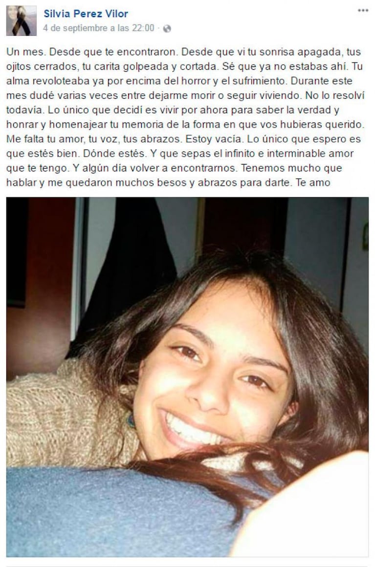 El duro y sentido mensaje de la mamá de Anahí Benítez