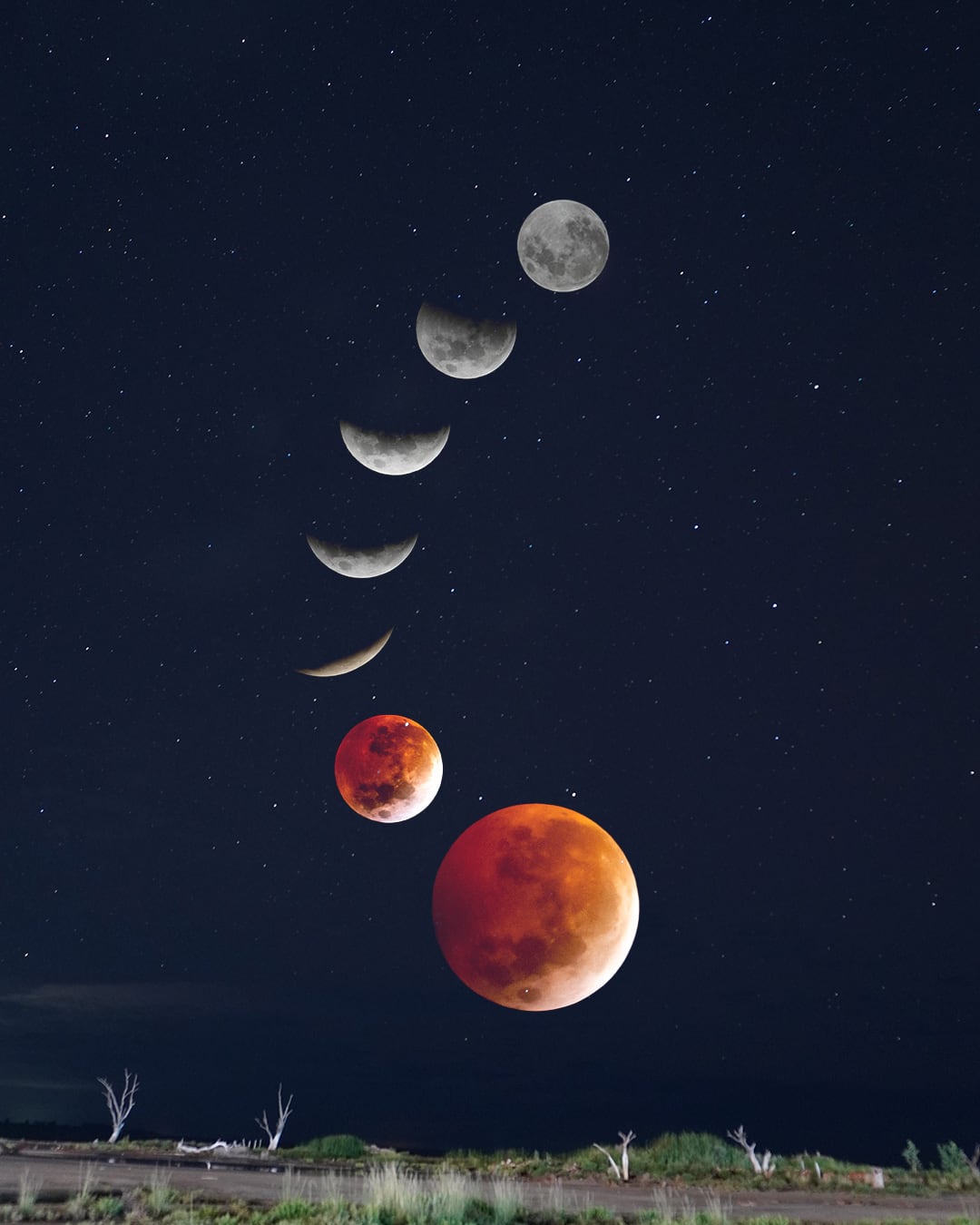 El eclipse lunar desde la lente de El Doce.