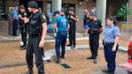El edificio de Santa Fe donde encontraron los primeros dos cuerpos. 