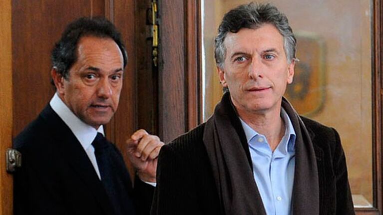 El encuentro entre Macri y Scioli no fue informado oficialmente. Foto de Archivo.