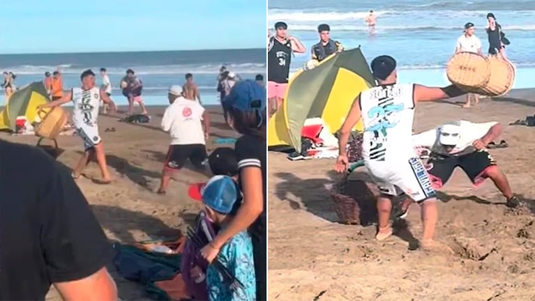 El enfrentamiento de churreros en un balneario de Villa Gesell.