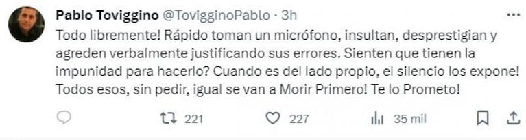 El enigmático mensaje de Toviggino tras otro error arbitral contra Belgrano