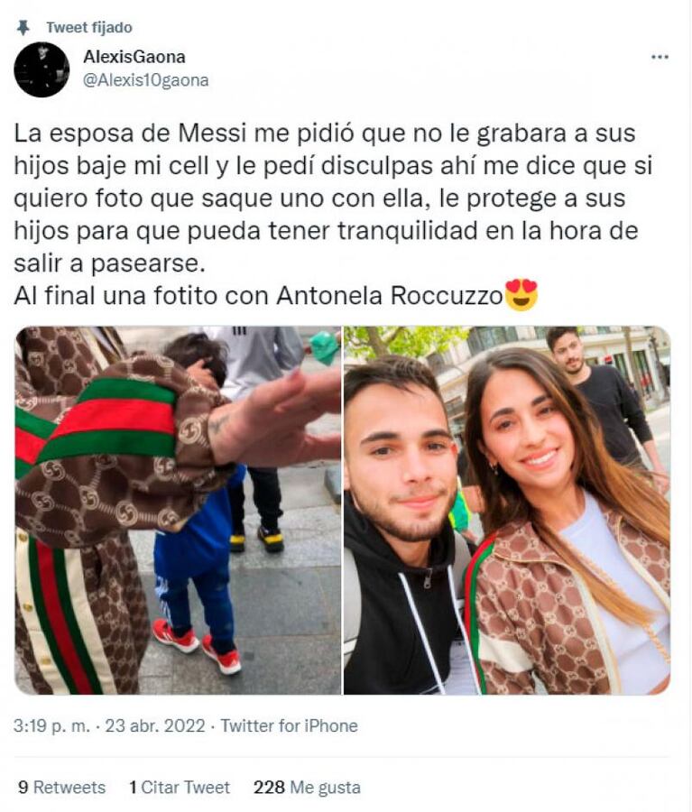 El enojo de Antonela Roccuzzo con un fan de Messi que grabó a sus hijos