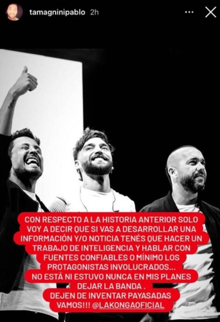 El enojo de Pablo Tamagnini con un rumor sobre su carrera