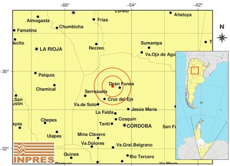 El epicentro del sismo de este martes 20 e enero.