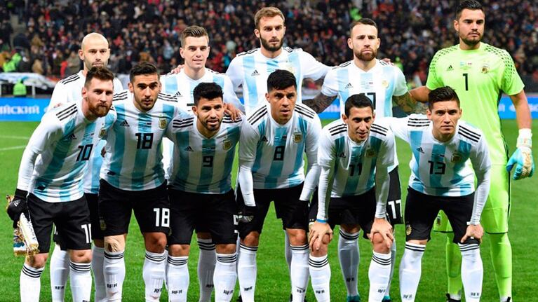 El equipo argentino que le ganó a Rusia 1 a 0.
