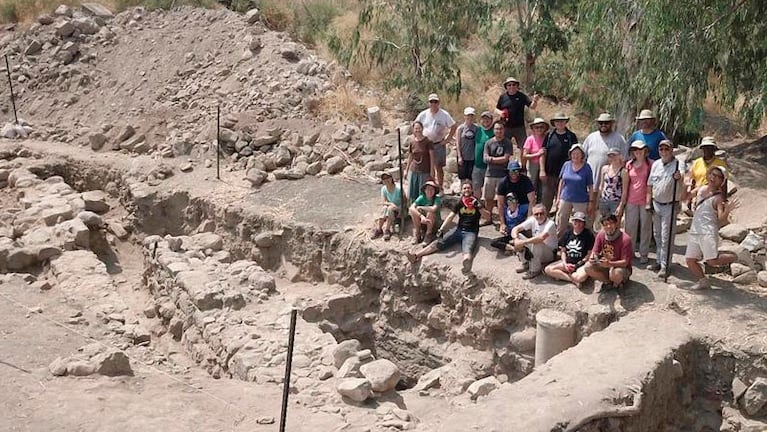 El equipo de arqueólogos del Kinneret College de Israel y del Nyack College de Nueva York. 