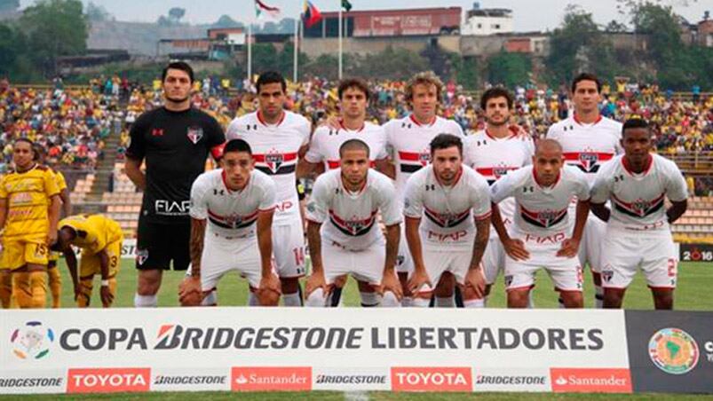 El equipo del San Pablo que sufrió el insólito error.