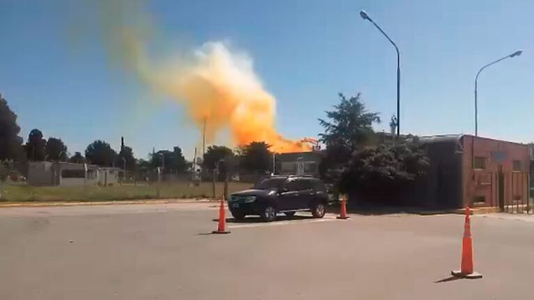 El escape de gas ocurrió alrededor de las 13 de este lunes 4 de abril.