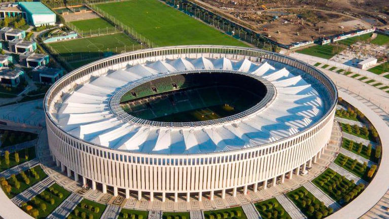 El estadio del Krasnodar FC donde Argentina enfrenta a Nigeria.