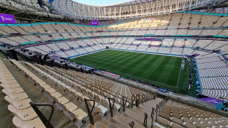 El estadio Lusail, listo para la semifinal del Mundial de Qatar. Foto: Lucio Casalla / El Doce.