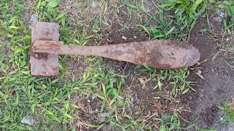 El explosivo que hallaron en una casa de Córdoba.