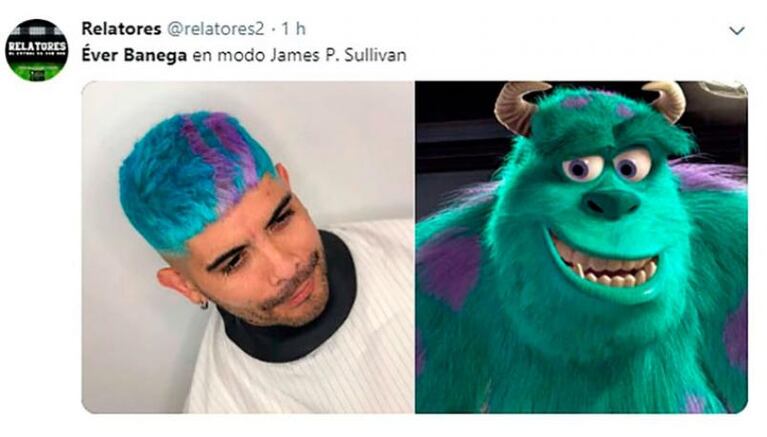 El extravagante look de Éver Banega que lo convirtió en víctima de memes